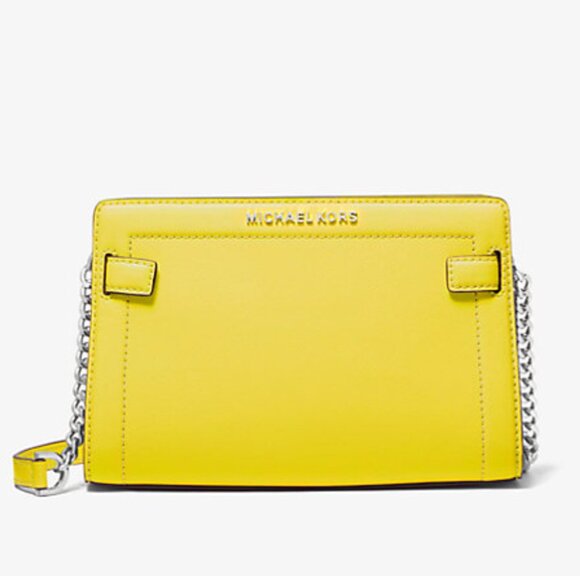 NWT【Michael Kors】 Rayne Small Saffiano Leather Crossbody Bag Yellow - Picture 2 of 13